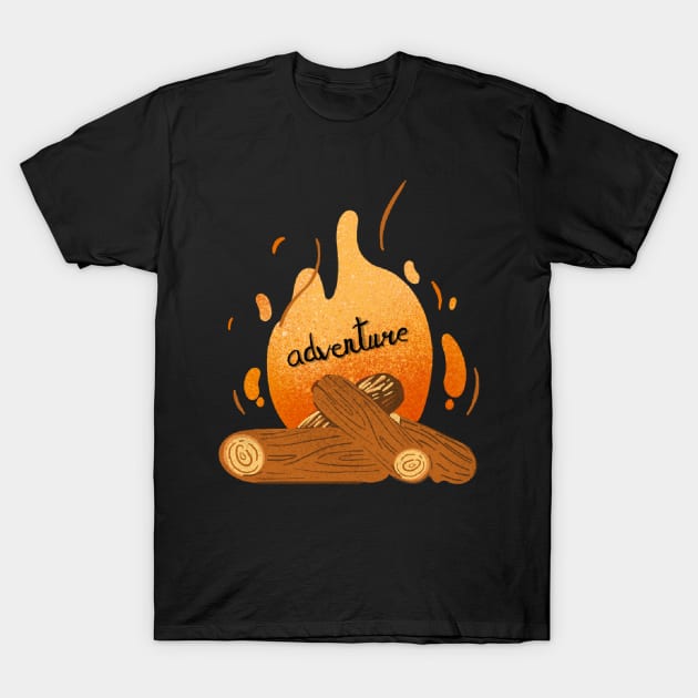 fjallraven - fire of adventure black T-Shirt by Uwaki